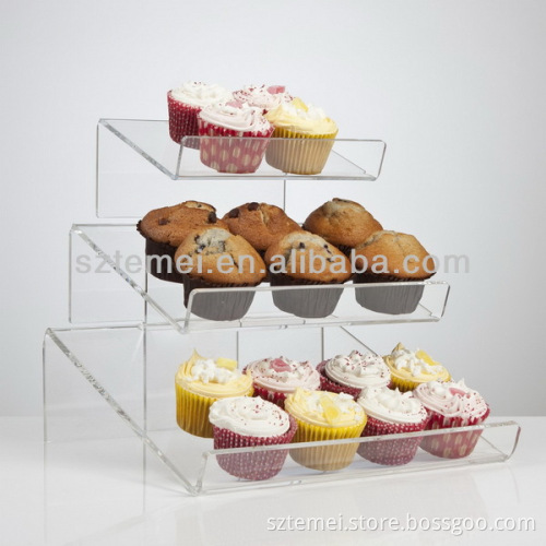 clear acrylic cake display stand